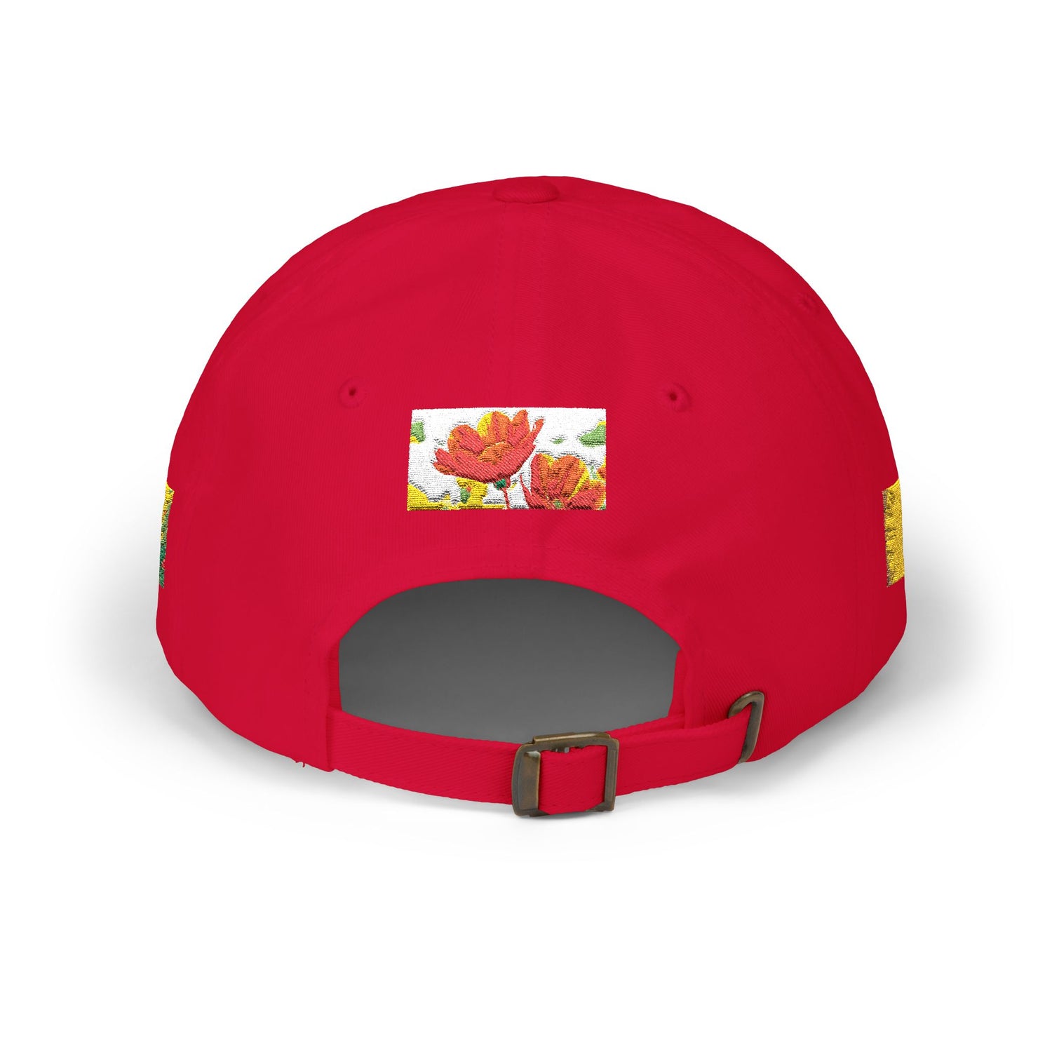 Floral Patch Dad Cap — Colorful Poppy Garden Embroidered Baseball Hat