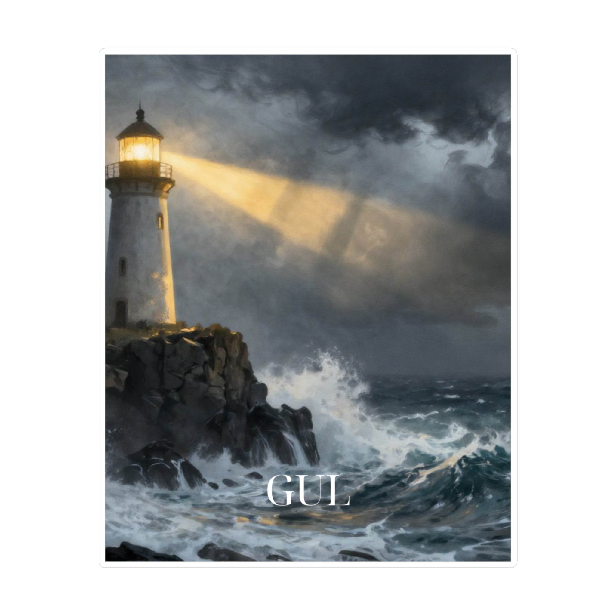 Lighthouse Storm Vinyl Sticker — &