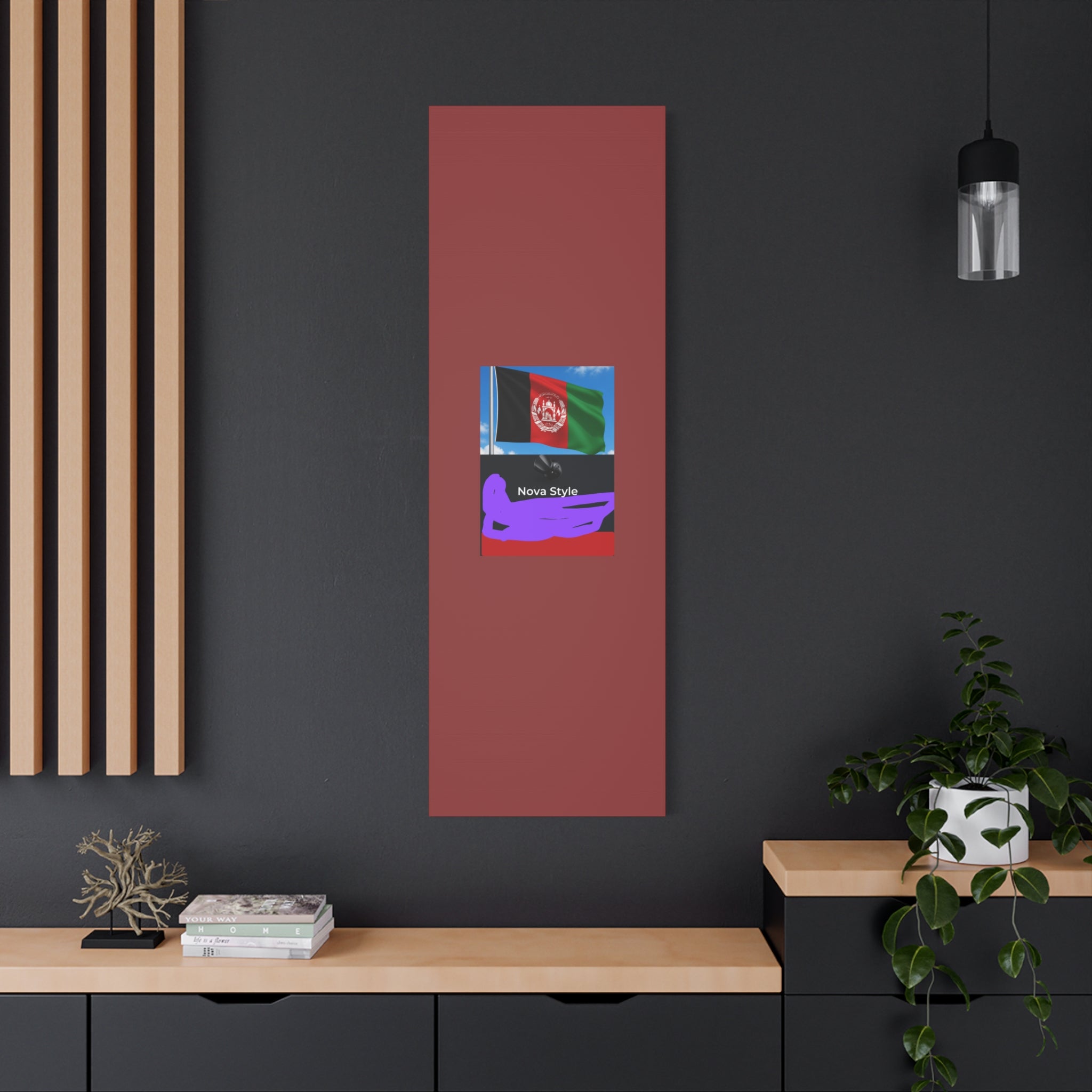 Afghan Flag Matte Canvas Print — Stretched 1.25" Wall Art