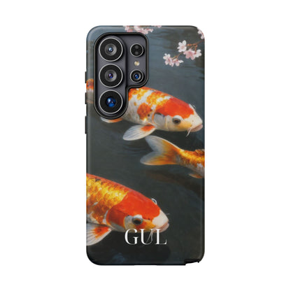 Koi Fish Tough Phone Case — Floral Pond Design