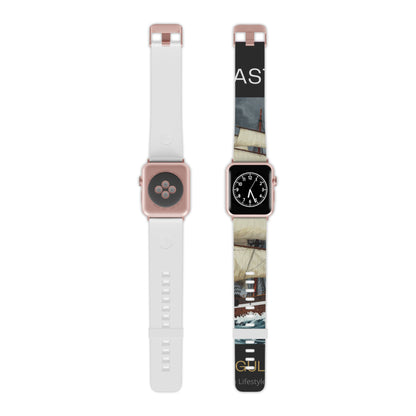 Sailboat Photo Apple Watch Band — Nautical Vintage Harbor Design