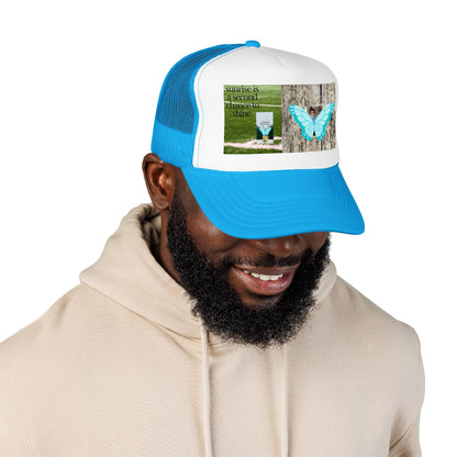 Butterfly Memorial Trucker Hat — In Loving Memory Grave Marker Cap
