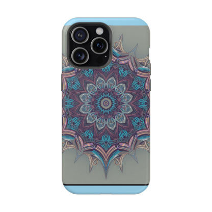 Phone Case — Blue Purple Mandala Magnetic Impact-Resistant Case