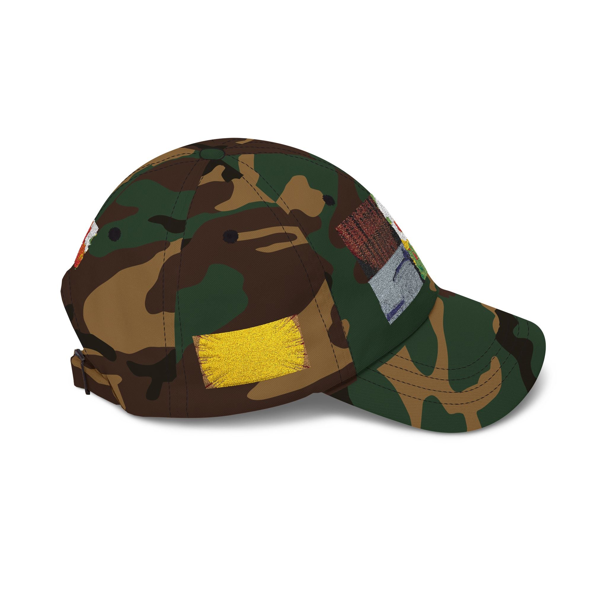 Floral Patch Dad Cap — Colorful Poppy Garden Embroidered Baseball Hat