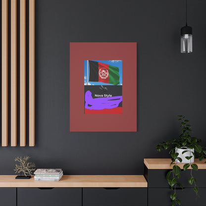 Afghan Flag Matte Canvas Print — Stretched 1.25" Wall Art