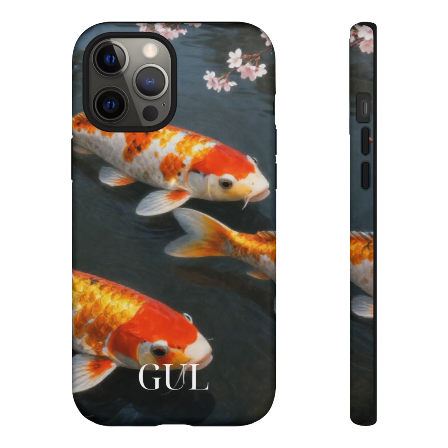 Koi Fish Tough Phone Case — Floral Pond Design
