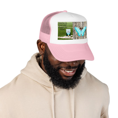 Butterfly Memorial Trucker Hat — In Loving Memory Grave Marker Cap