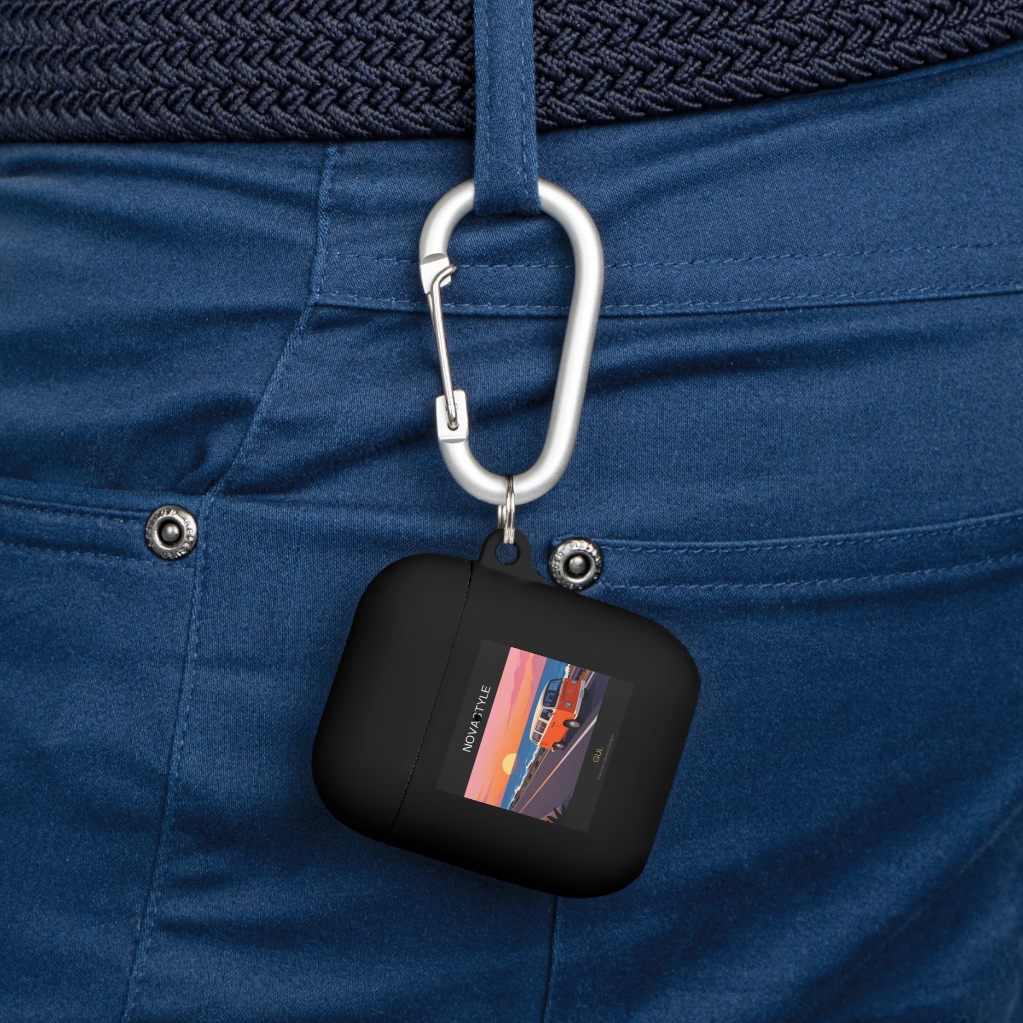 AirPods Case — Retro Sunset Van &amp; Forest Deer Prints