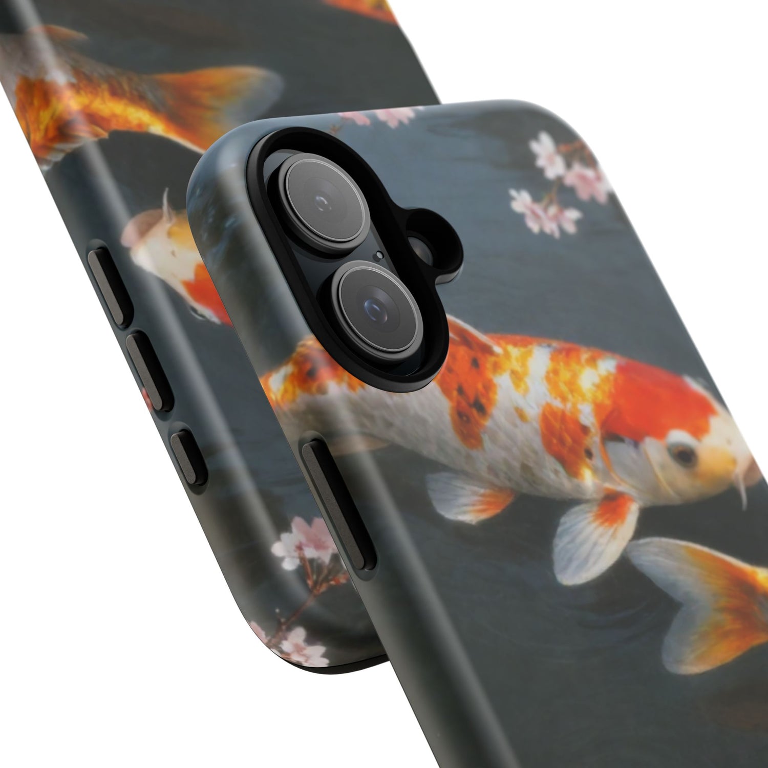 Koi Fish Tough Phone Case — Floral Pond Design