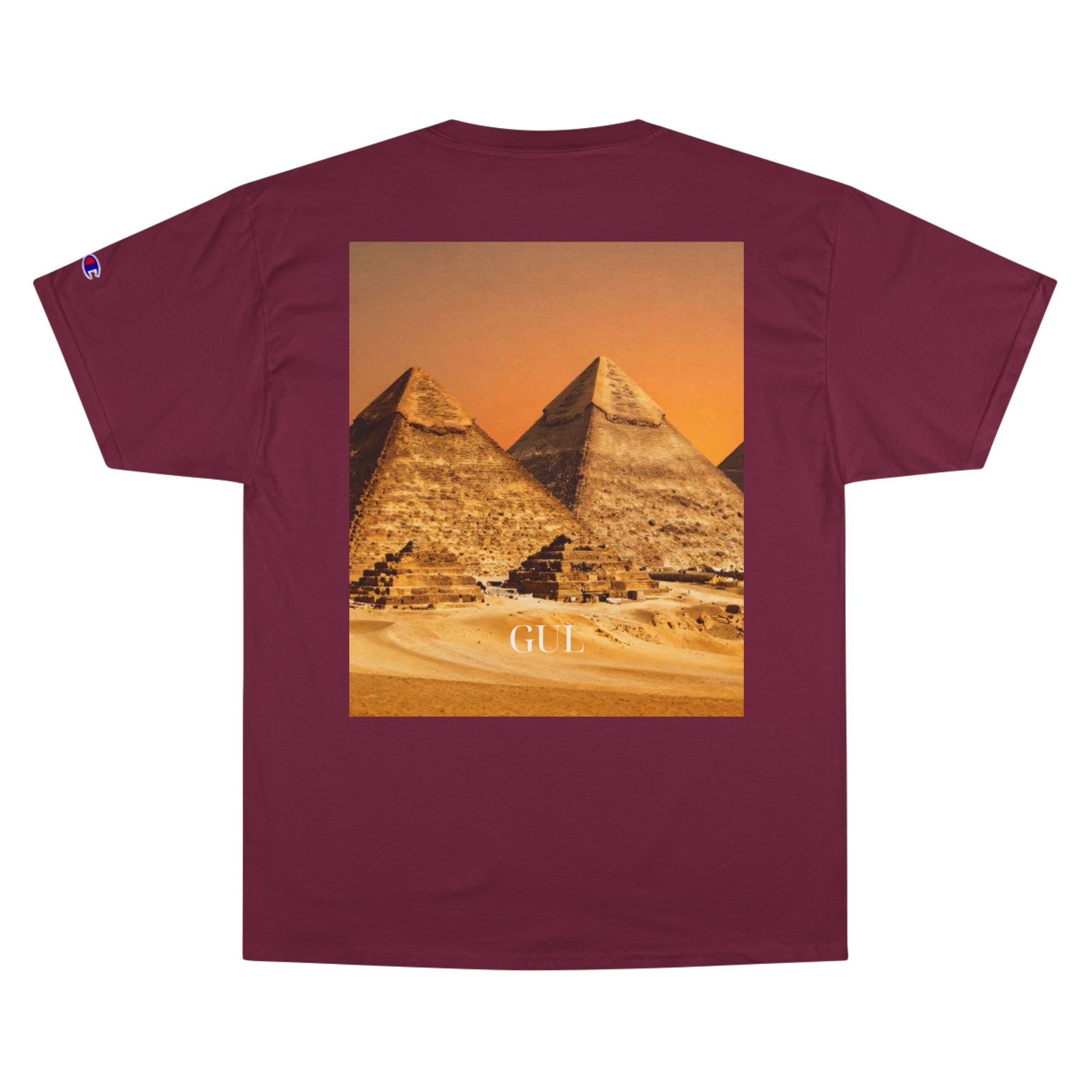 Champion Graphic T‑Shirt — Succulent &amp; Pyramid Photo Print Tee