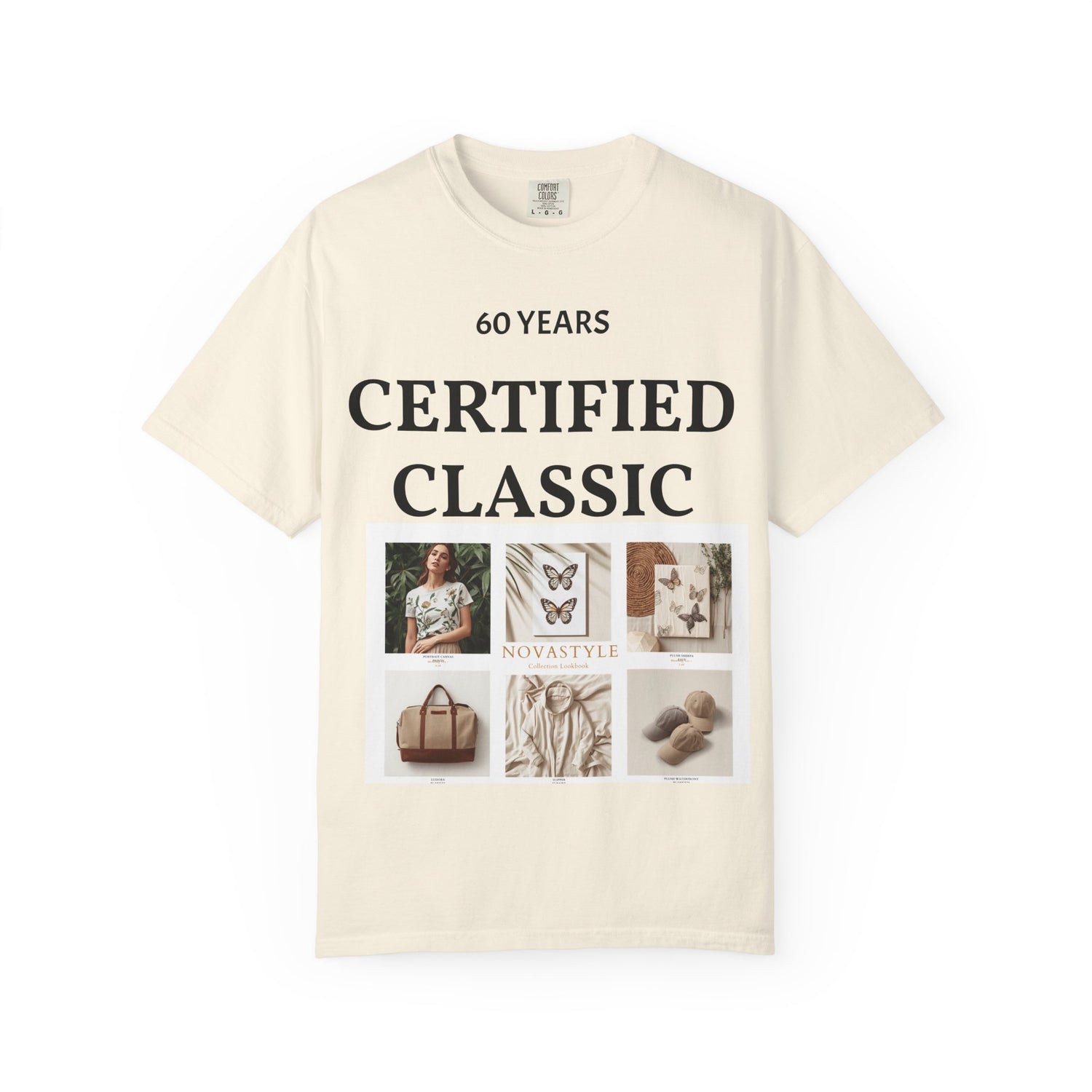 Certified Classic 60 Years T-Shirt – Vintage Collage Home &amp; Lifestyle Tee
