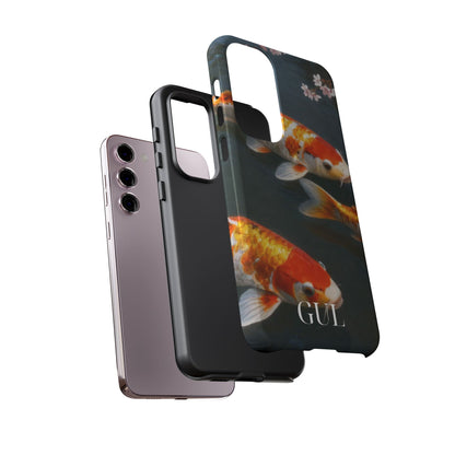 Koi Fish Tough Phone Case — Floral Pond Design
