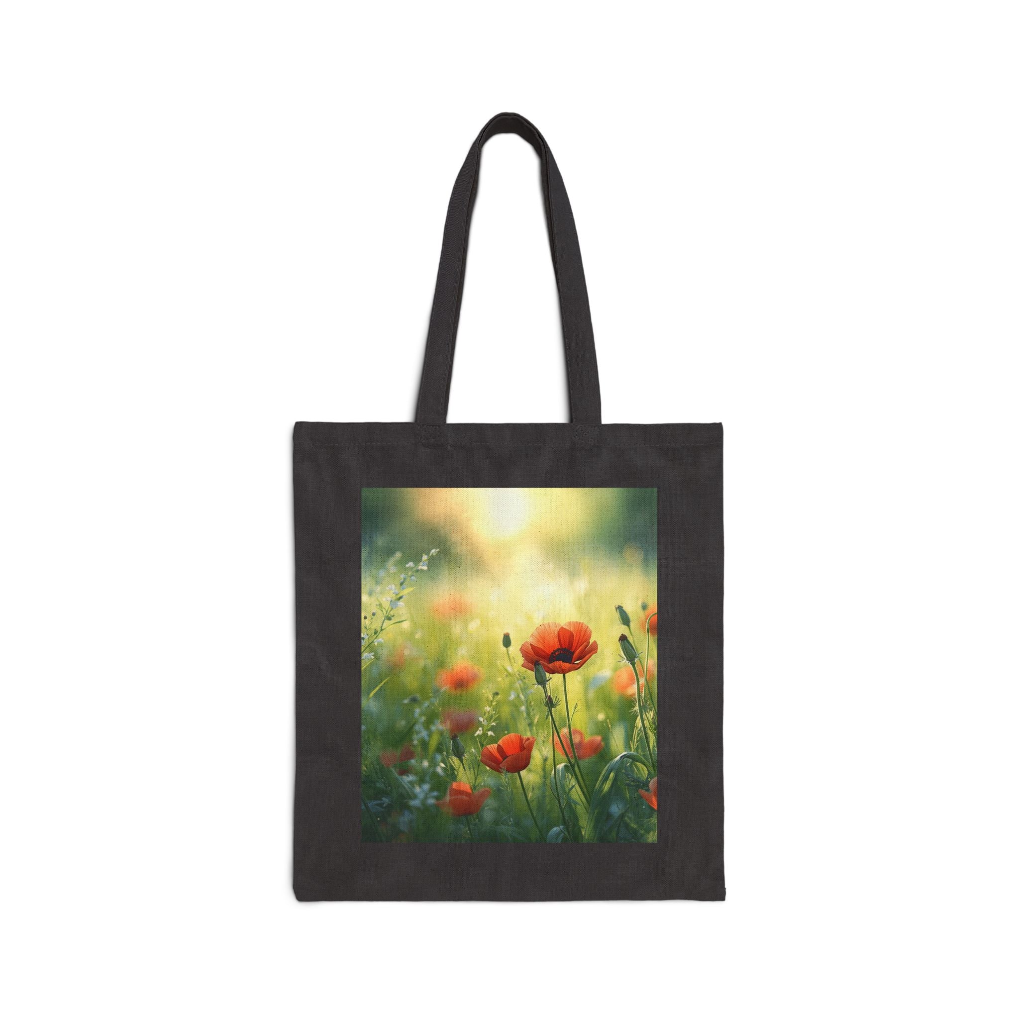 Canvas Tote Bag — Seaside Gull &amp; Sunlit Poppies Art Prints