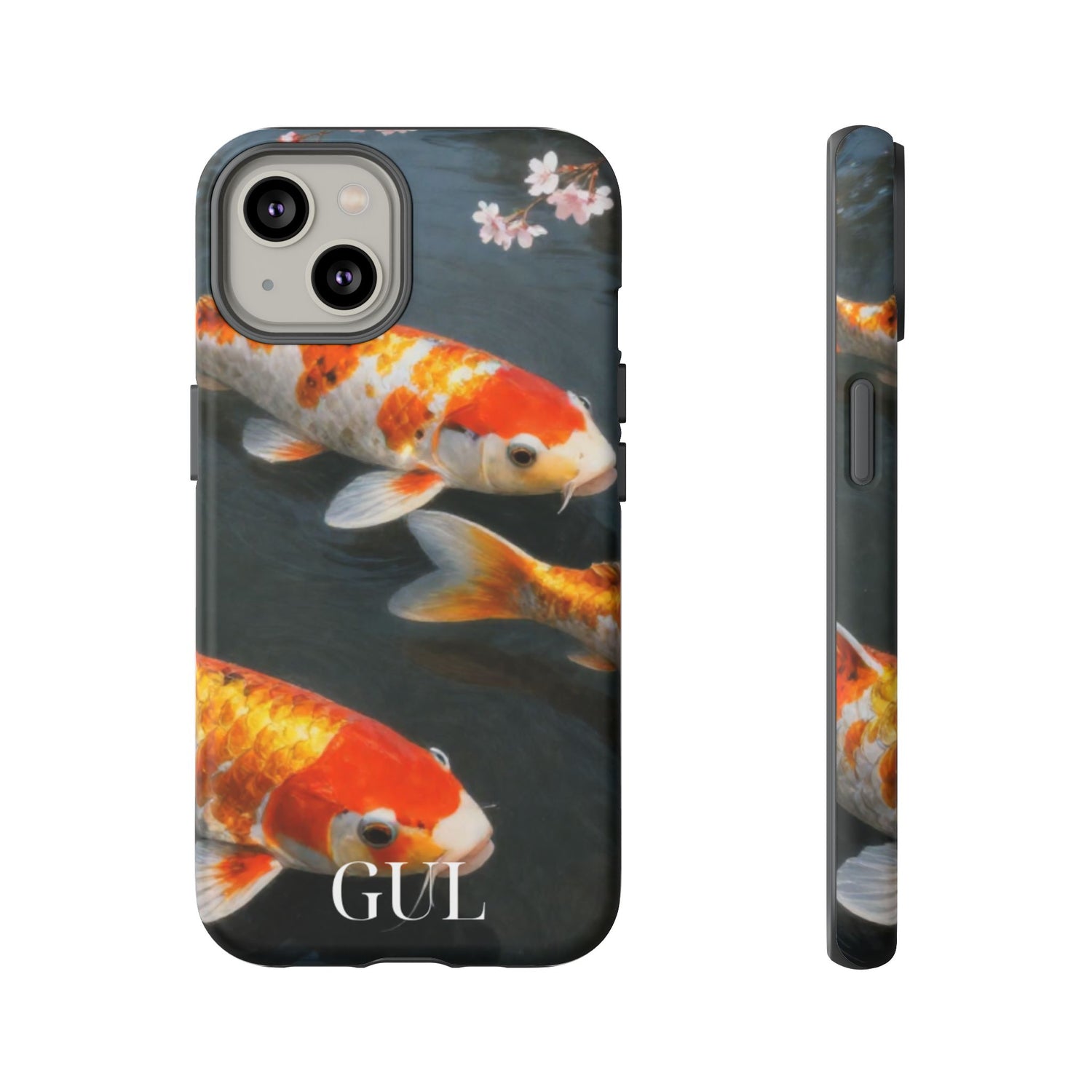 Koi Fish Tough Phone Case — Floral Pond Design