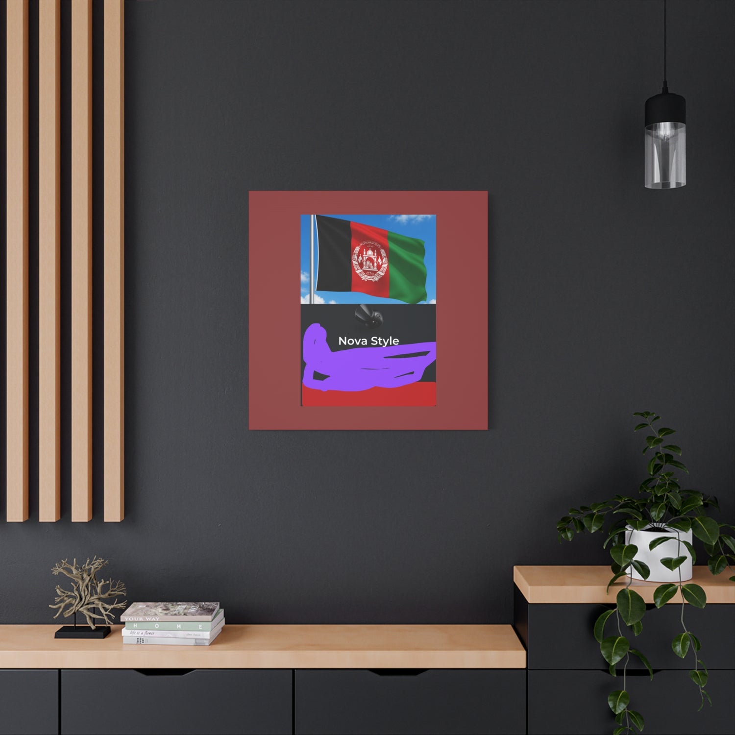 Afghan Flag Matte Canvas Print — Stretched 1.25" Wall Art