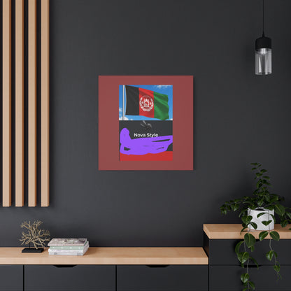 Afghan Flag Matte Canvas Print — Stretched 1.25" Wall Art