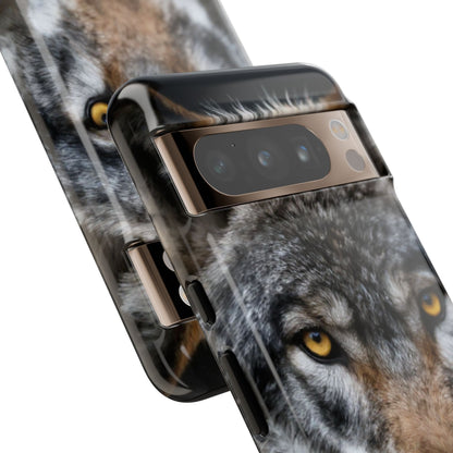 Wolf Eyes Phone Case — Fierce Wildlife iPhone Protective Case with ‘GUL’ Text