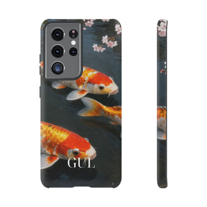 Koi Fish Tough Phone Case — Floral Pond Design