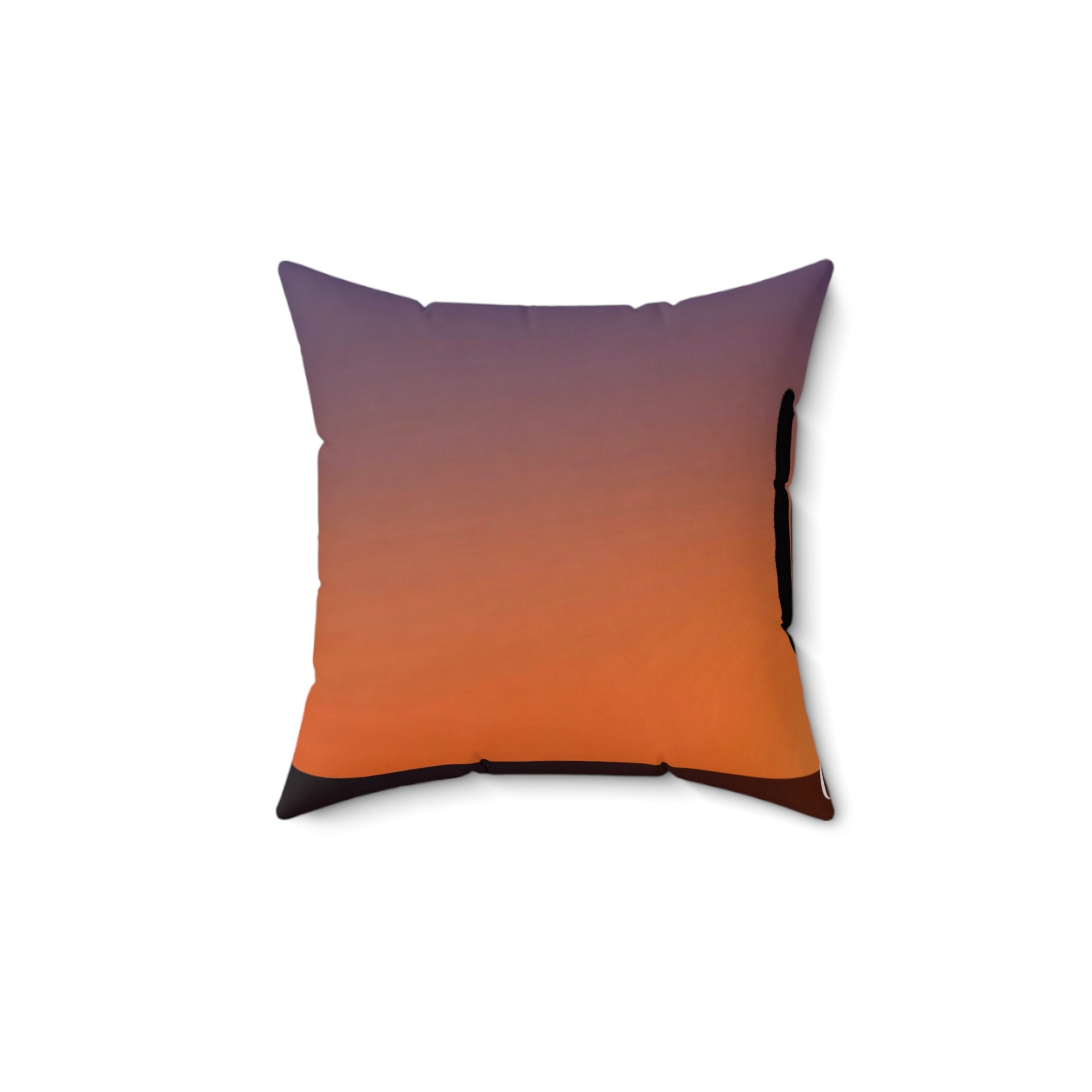 Sunset Gradient Square Pillow — Orange to Violet Sunset Decorative Throw Pillow