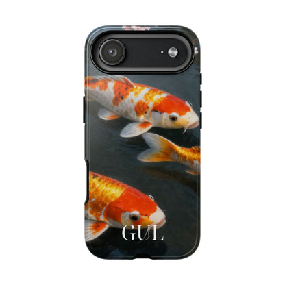 Koi Fish Tough Phone Case — Floral Pond Design