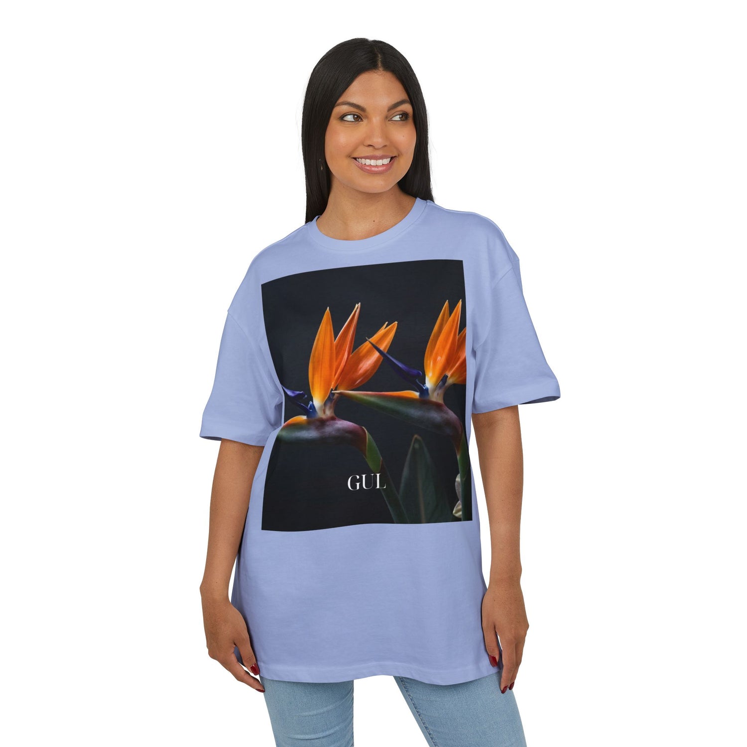 Floral &amp; Nightscape Graphic Tee — Bird of Paradise Photo Print