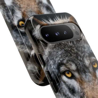 Wolf Eyes Phone Case — Fierce Wildlife iPhone Protective Case with ‘GUL’ Text