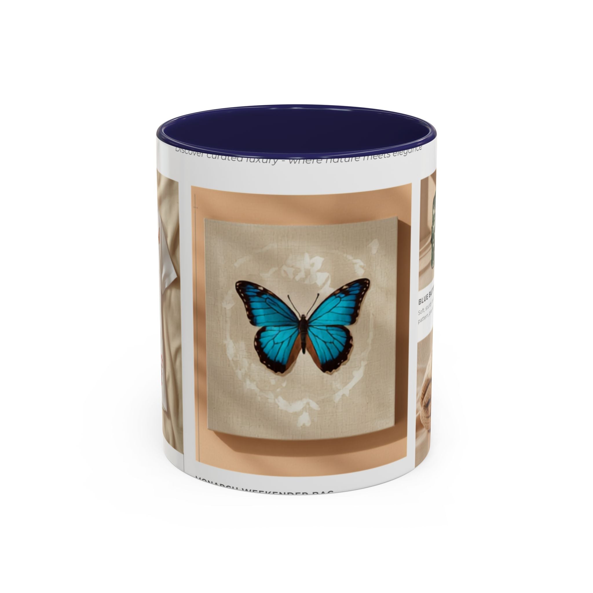 Butterfly Accent Coffee Mug — Blue Butterfly Collage 11/15oz