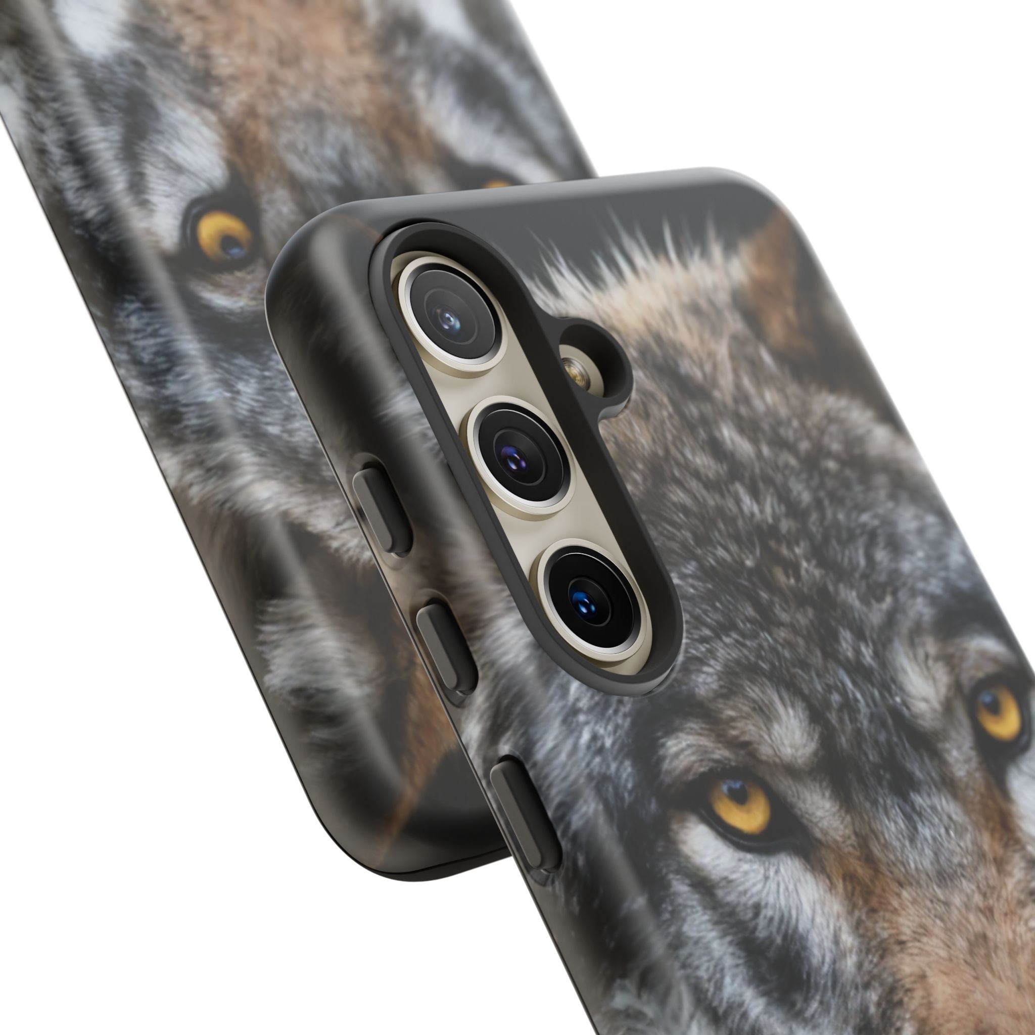 Wolf Eyes Phone Case — Fierce Wildlife iPhone Protective Case with ‘GUL’ Text