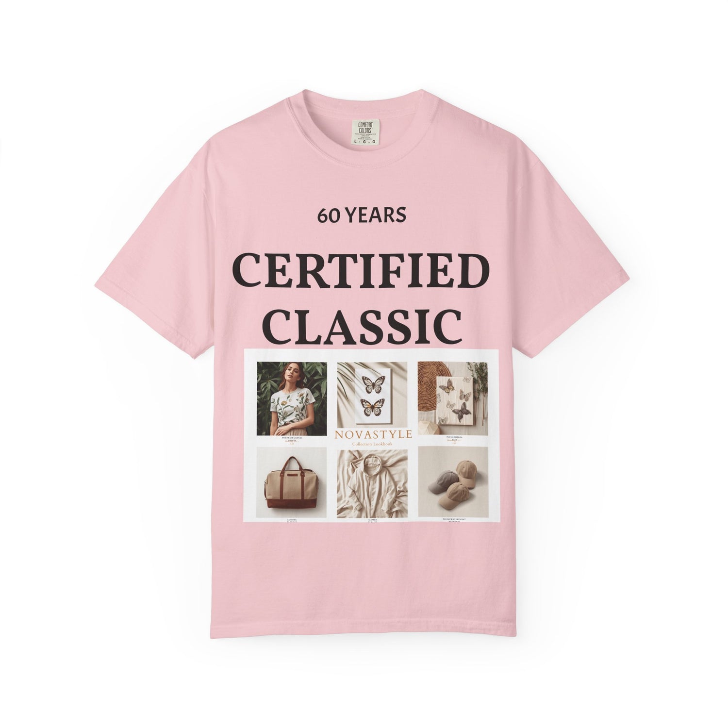 Certified Classic 60 Years T-Shirt – Vintage Collage Home &amp; Lifestyle Tee