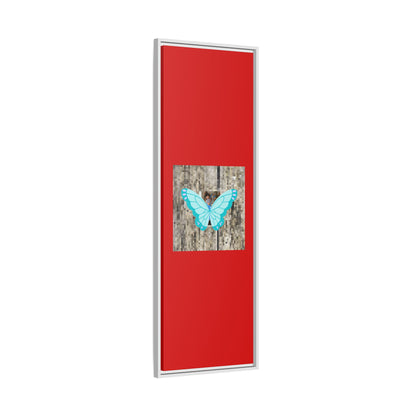 Blue Butterfly Framed Canvas Art – Matte Multi‑Color Wall Print