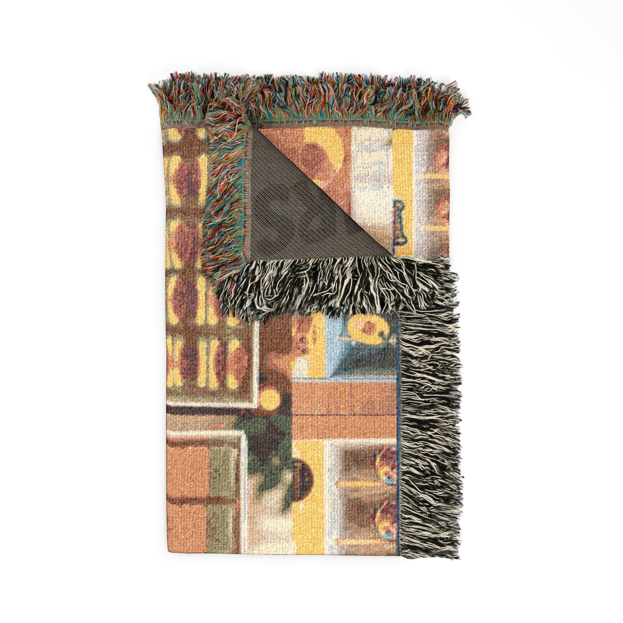Two Years Flag Woven Blanket – Retro Patchwork Anniversary Throw