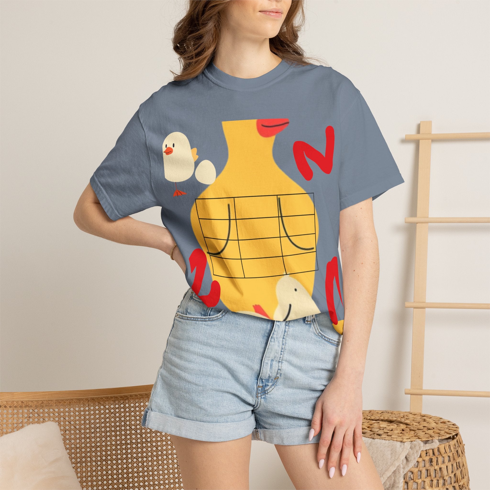 Graphic T-Shirt — Playful Koi &amp; Vase Collage Tee (OVASTYLE Brand)