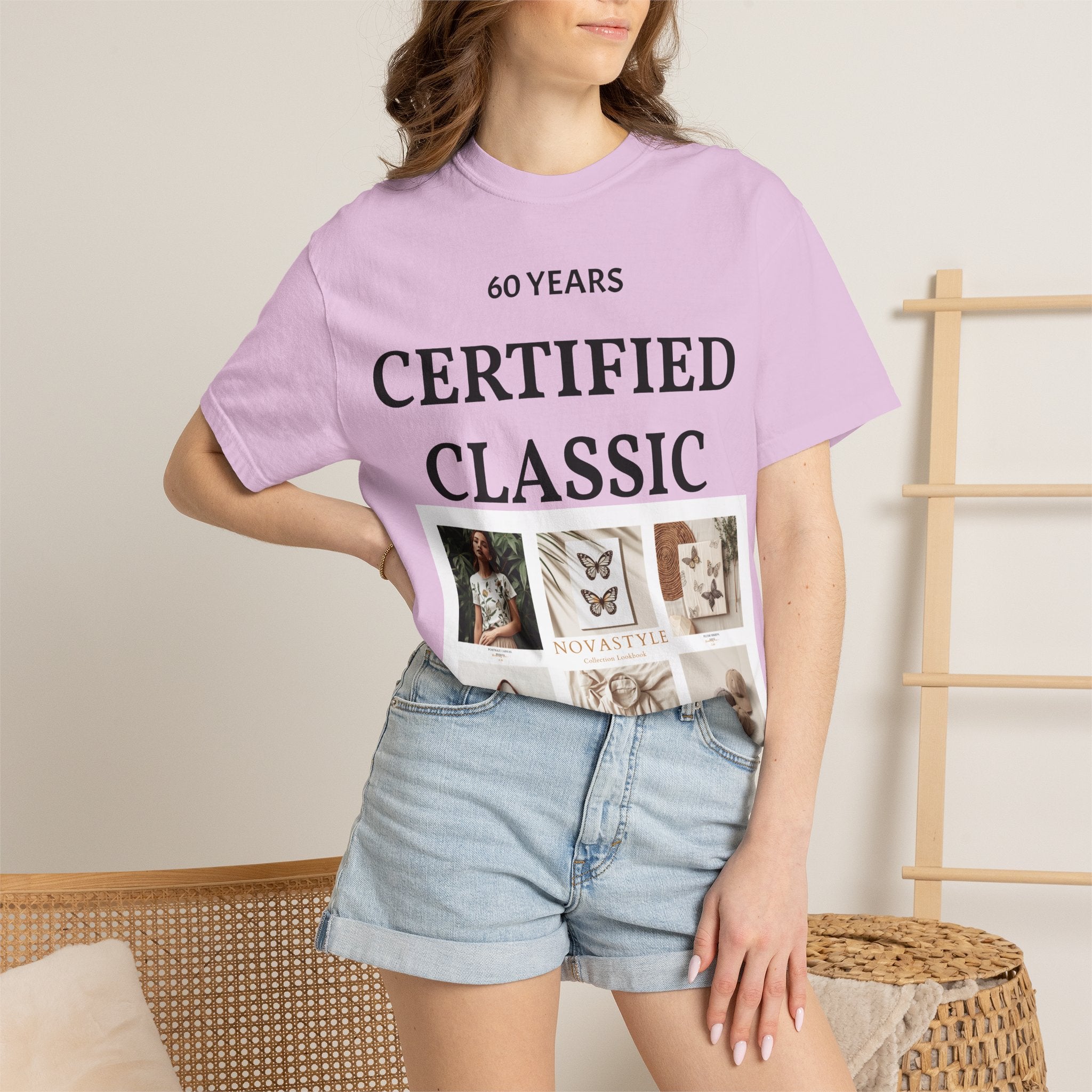 Certified Classic 60 Years T-Shirt – Vintage Collage Home &amp; Lifestyle Tee
