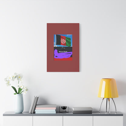 Afghan Flag Matte Canvas Print — Stretched 1.25" Wall Art