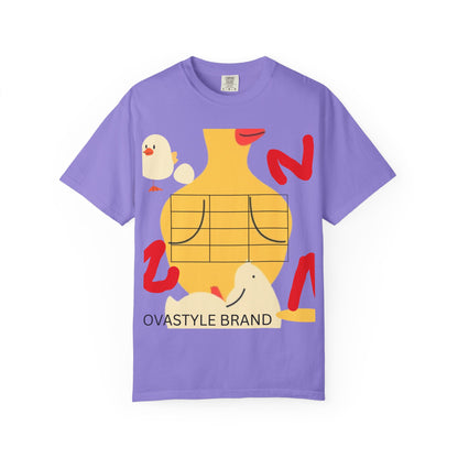 Graphic T-Shirt — Playful Koi &amp; Vase Collage Tee (OVASTYLE Brand)