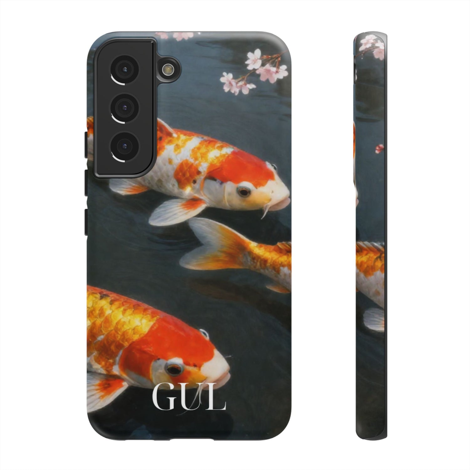Koi Fish Tough Phone Case — Floral Pond Design