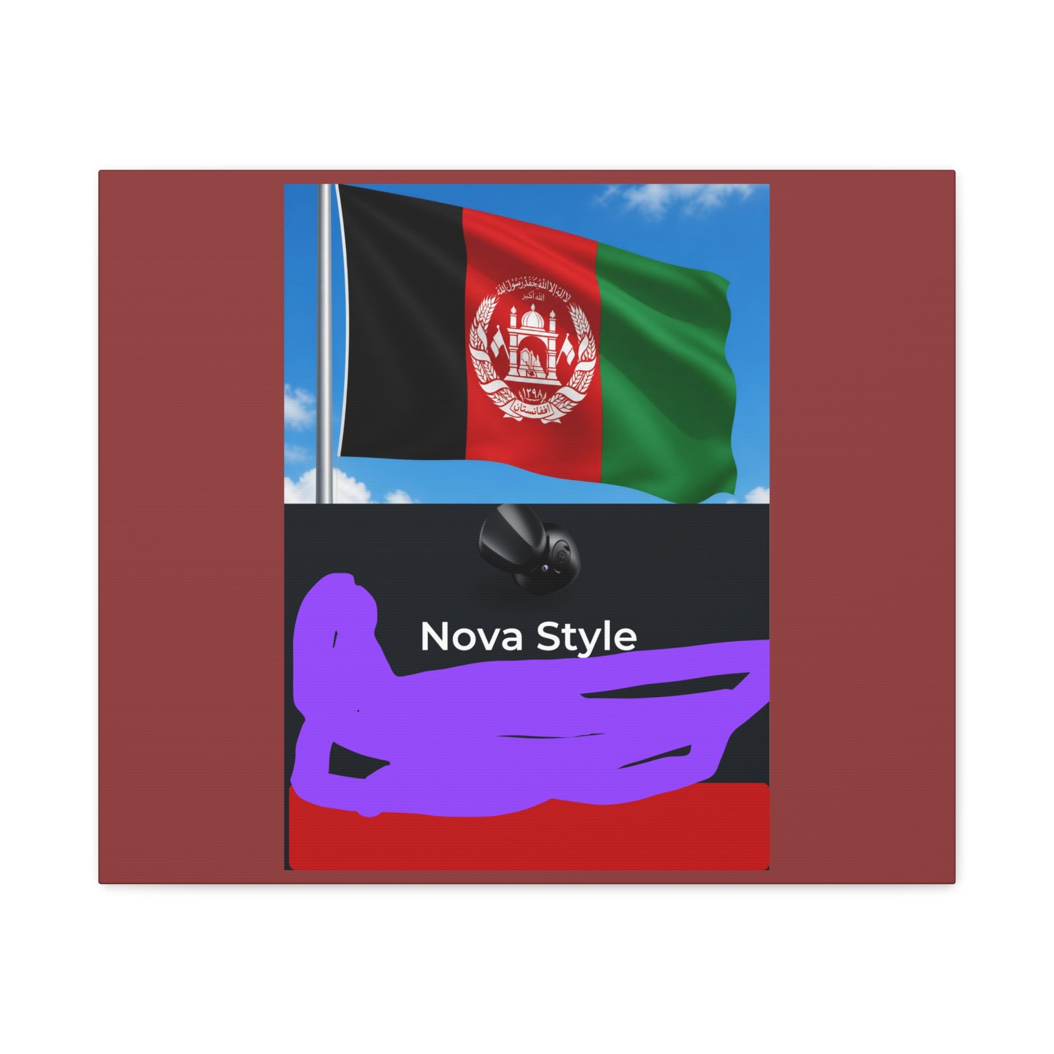 Afghan Flag Matte Canvas Print — Stretched 1.25" Wall Art