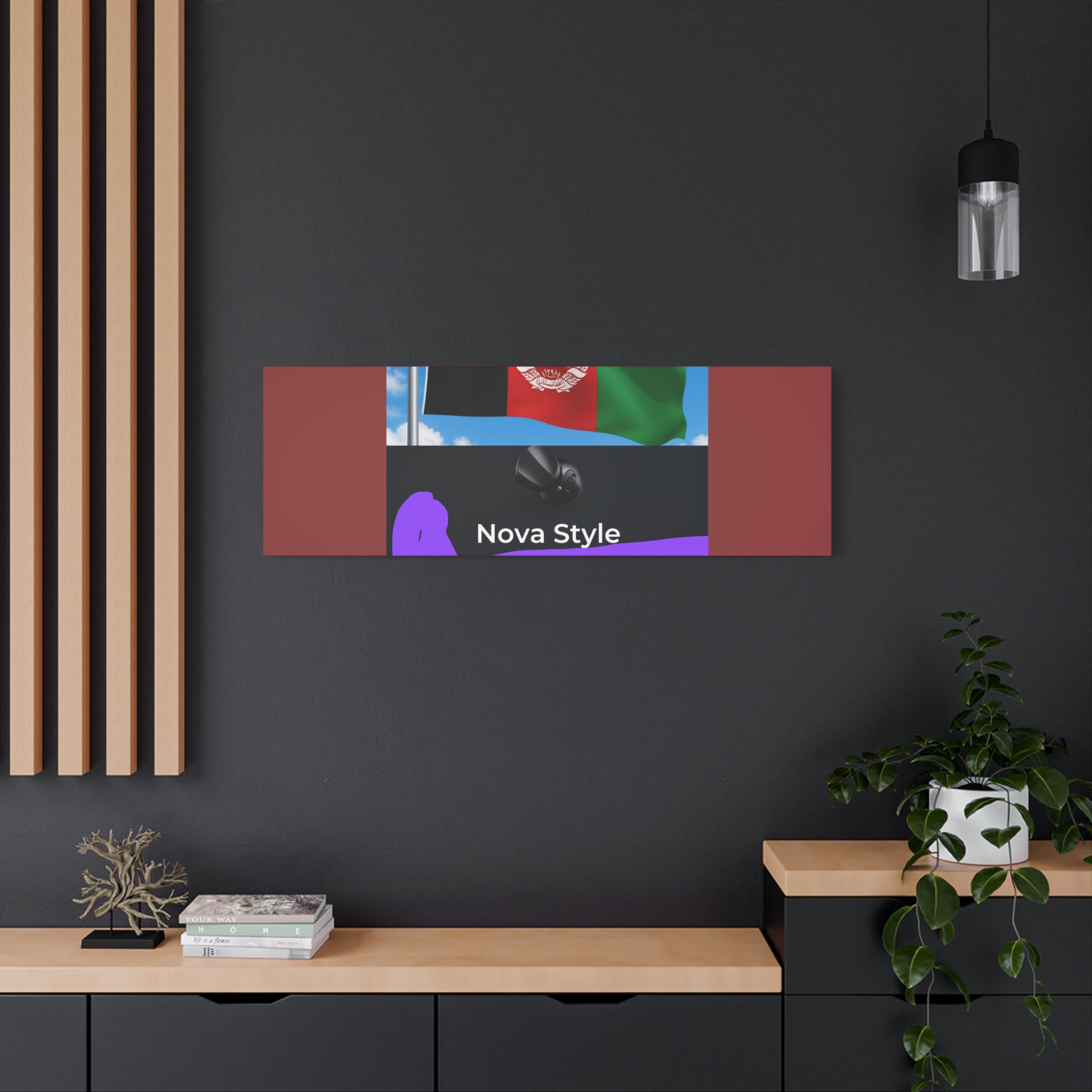 Afghan Flag Matte Canvas Print — Stretched 1.25" Wall Art
