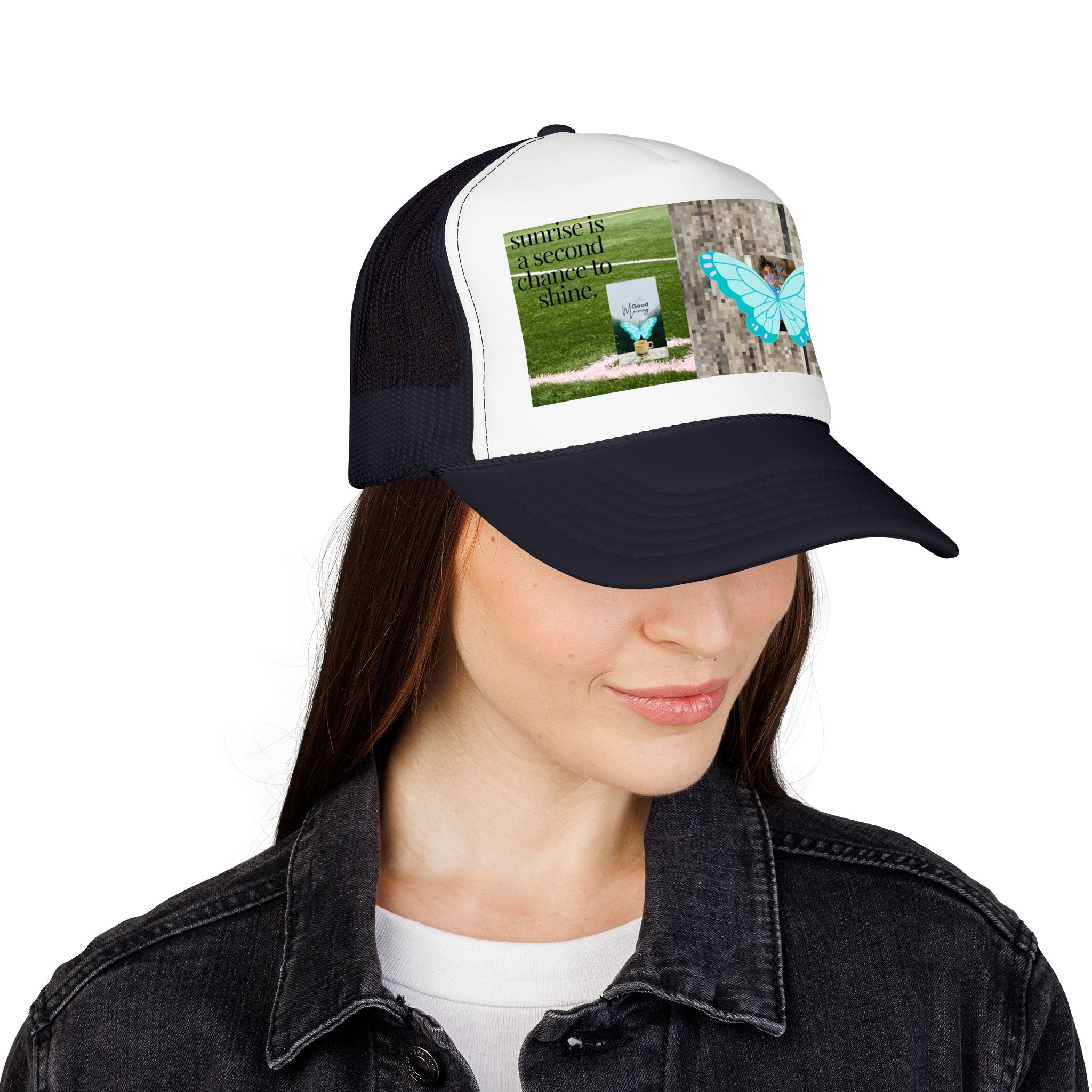 Butterfly Memorial Trucker Hat — In Loving Memory Grave Marker Cap