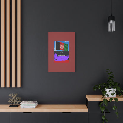 Afghan Flag Matte Canvas Print — Stretched 1.25" Wall Art