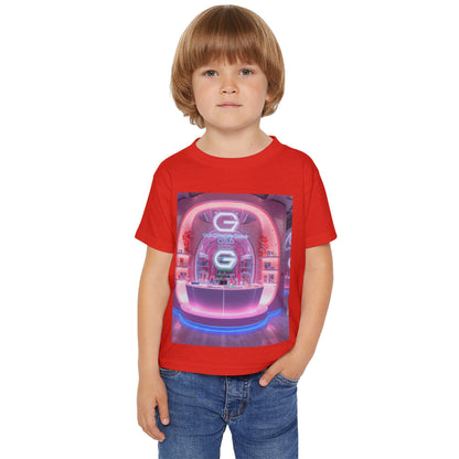 Toddler T-Shirt — Colorful Neon Shop &amp; Rainbow Shopping Bag Graphic