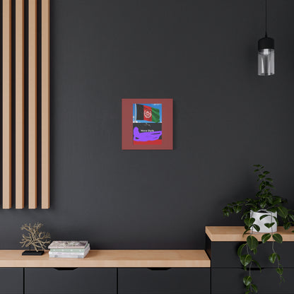 Afghan Flag Matte Canvas Print — Stretched 1.25" Wall Art