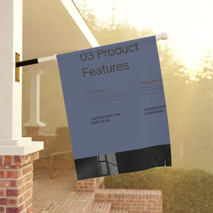 Garden Flag — Minimalist "03 Product Features" Decorative Garden &amp; House Banner