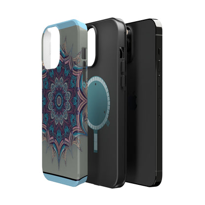 Phone Case — Blue Purple Mandala Magnetic Impact-Resistant Case