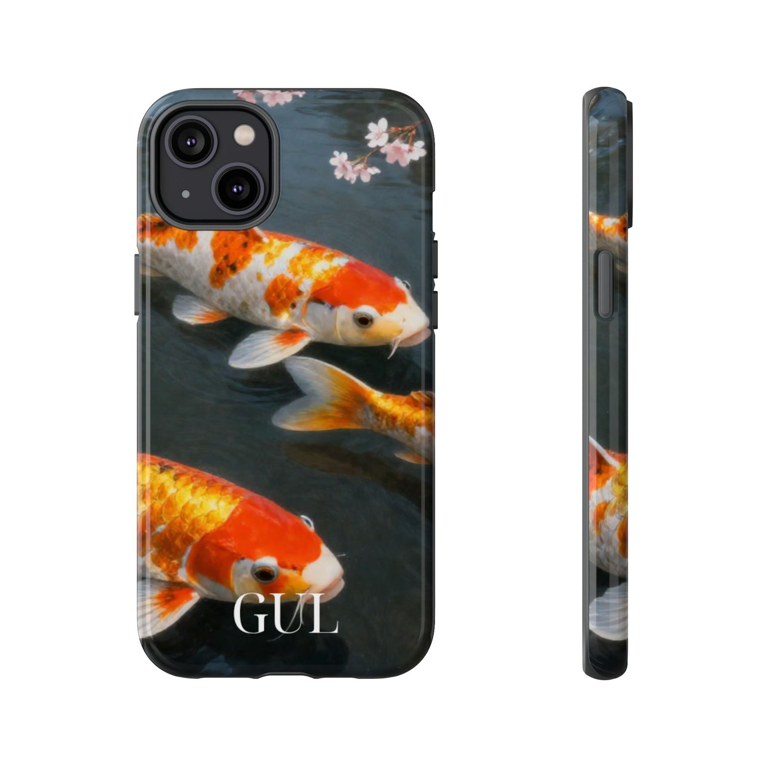 Koi Fish Tough Phone Case — Floral Pond Design