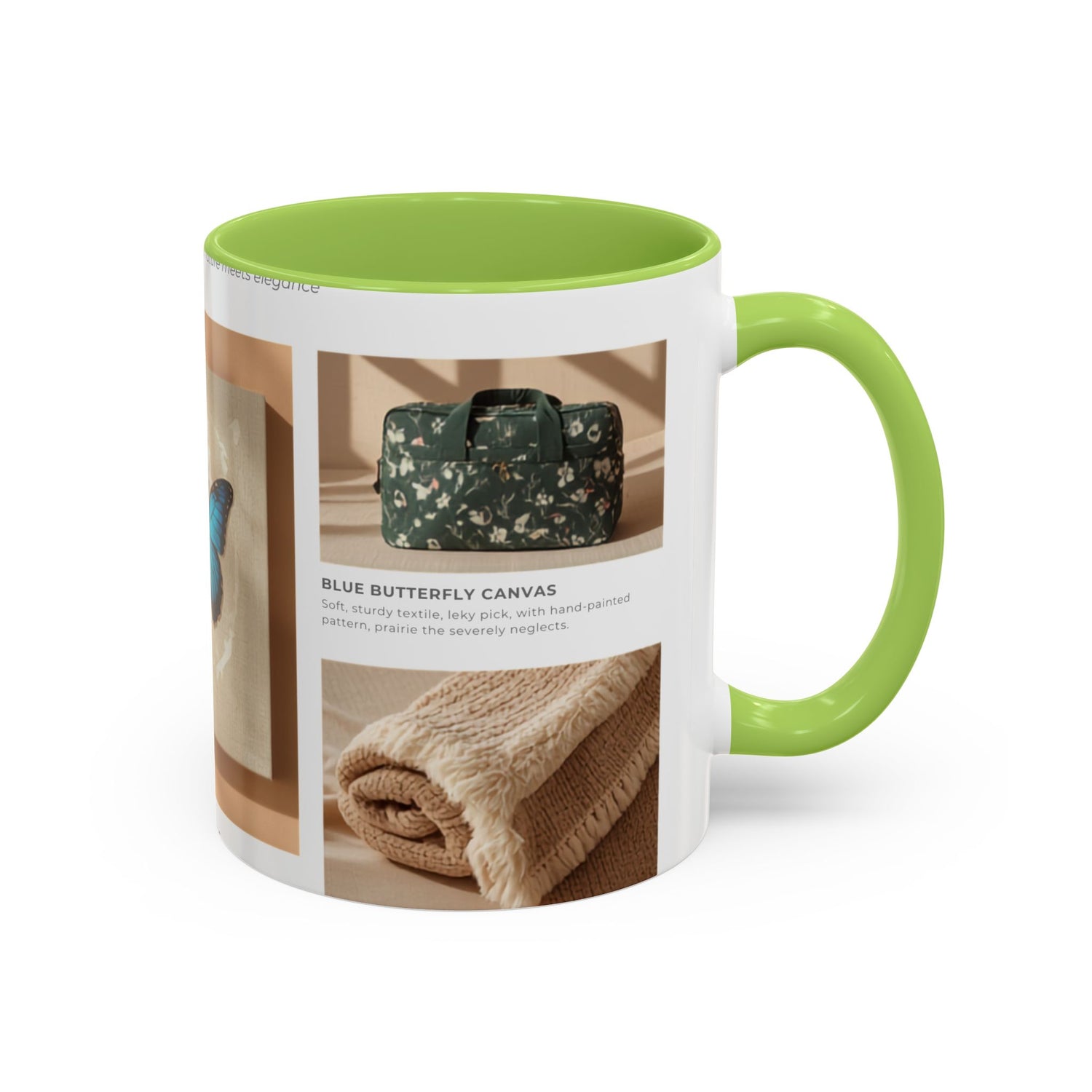 Butterfly Accent Coffee Mug — Blue Butterfly Collage 11/15oz