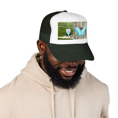Butterfly Memorial Trucker Hat — In Loving Memory Grave Marker Cap
