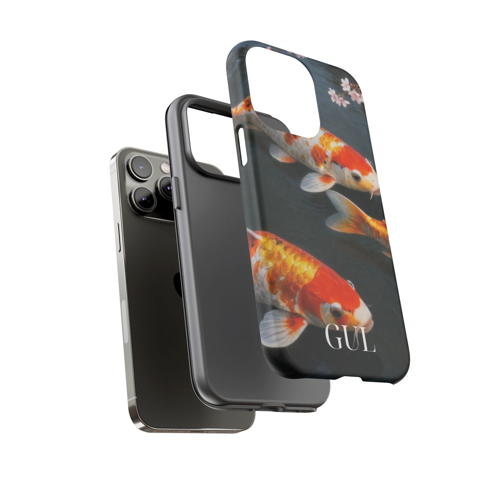 Koi Fish Tough Phone Case — Floral Pond Design