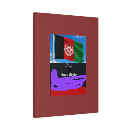 Afghan Flag Matte Canvas Print — Stretched 1.25" Wall Art