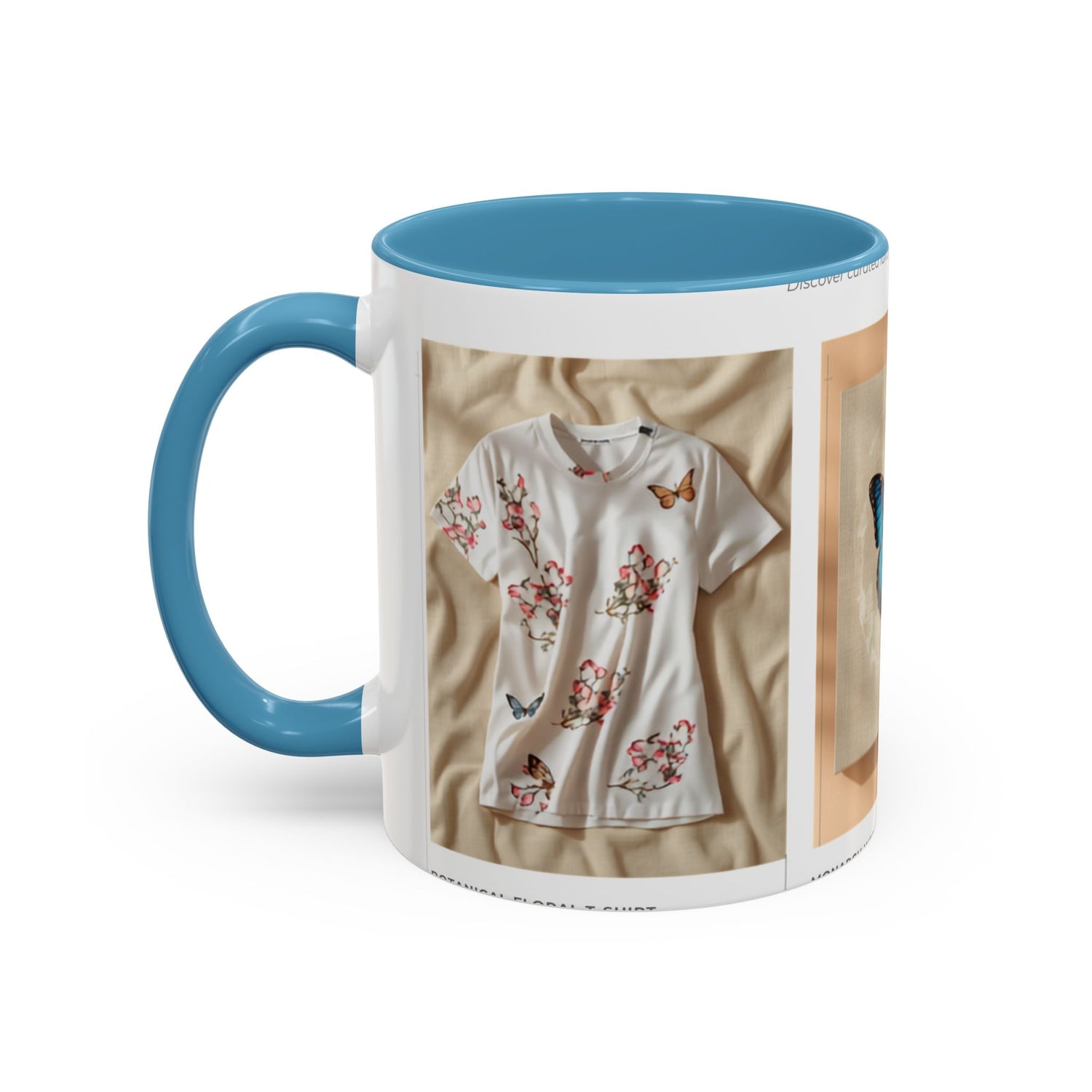 Butterfly Accent Coffee Mug — Blue Butterfly Collage 11/15oz